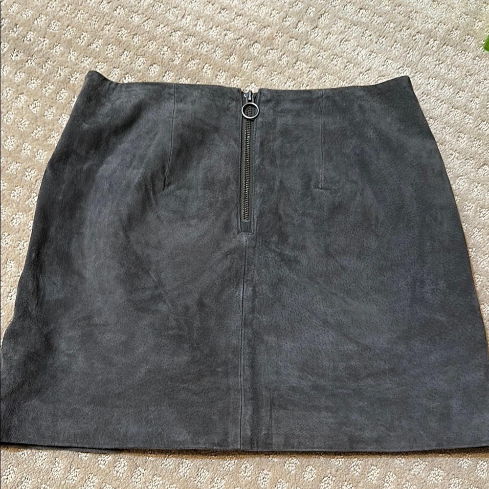 Blank NYC Gray A-Line Mini Skirt for Work